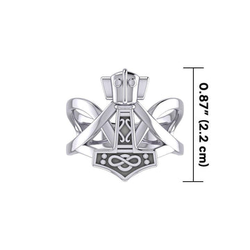 Thors Hammer Silver Ring TRI1960 - Jewelry